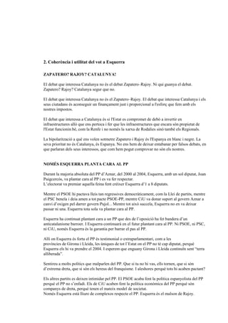 Raons Per Votar Esquerra