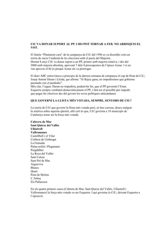 Raons Per Votar Esquerra