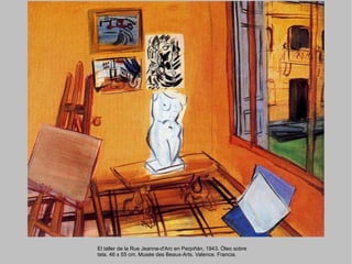 El taller de la Rue Jeanne-d'Arc en Perpiñán, 1943. Óleo sobre tela. 46 x 55 cm. Musée des Beaux-Arts. Valence. Francia. 