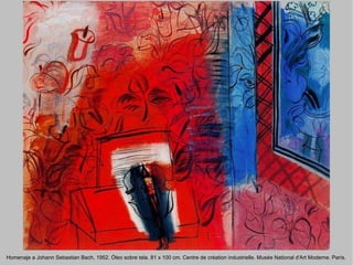 Homenaje a Johann Sebastian Bach, 1952. Óleo sobre tela. 81 x 100 cm. Centre de création industrielle. Musée National d'Art Moderne. París. 