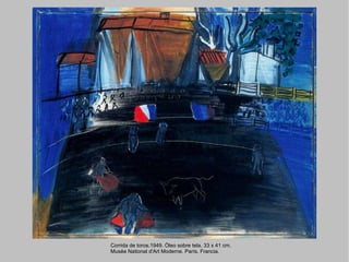 Corrida de toros.1949. Óleo sobre tela. 33 x 41 cm.  Musée National d'Art Moderne. París. Francia. 