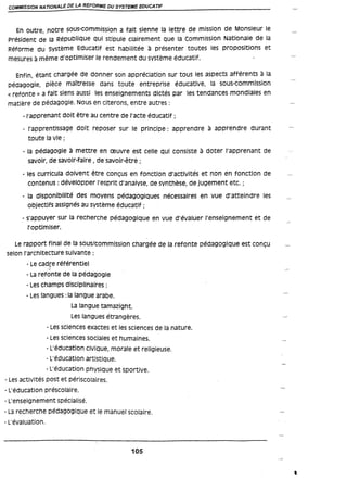 Le rapport de la commission Benzaghou  suite 02