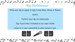Rappper Notes How to write a rap | PPTX