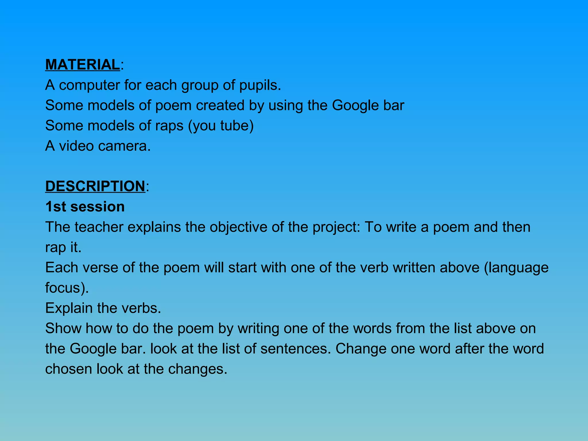 Rap a poem programming | PPT