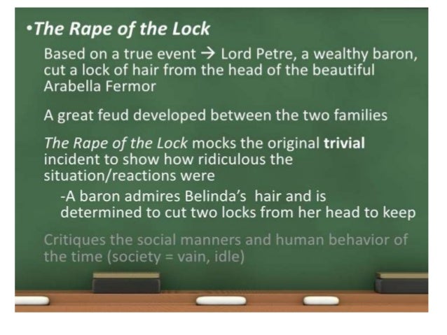 rape of the lock as a mock epic