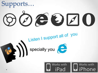 Supports…
specially you
 