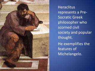 Pythagorascalculates arithmetic. While students of all ages and gender leer over his shoulder.