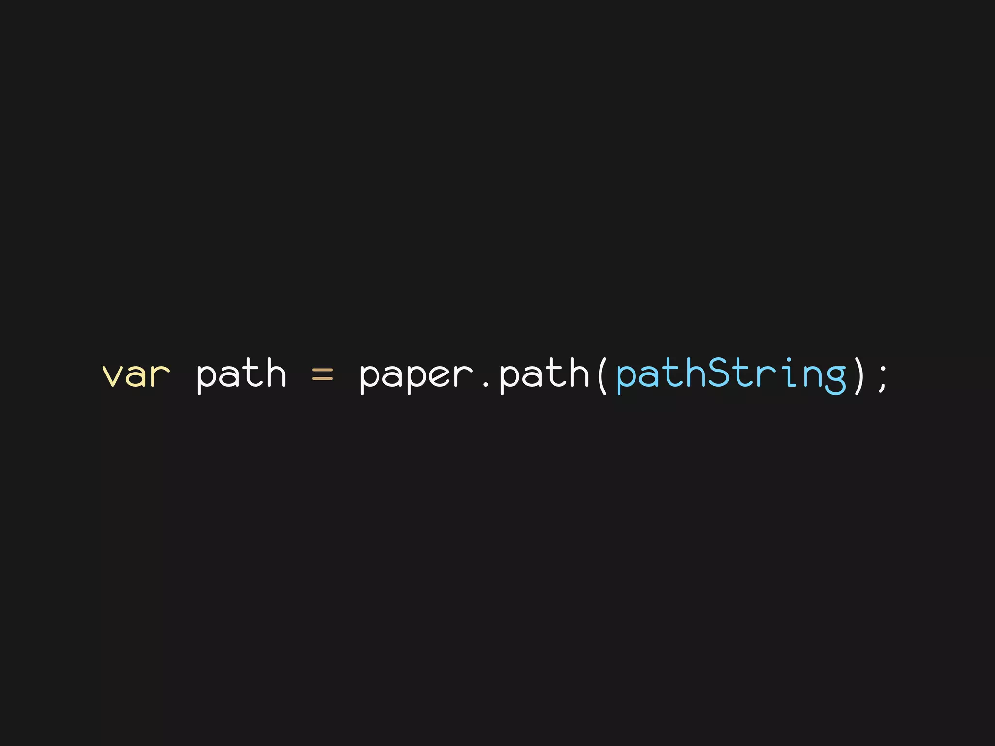 var path = paper.path(pathString);
 