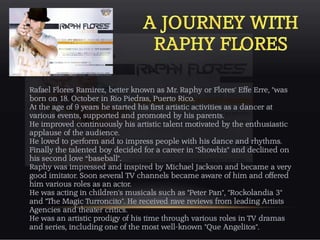 RAPHY FLORES "ERRE EFFE" PICTURE GALLERAY - BIOGRAPHY-MUSIC-INFO`S - ENGL/SPANISH/GERMAN
