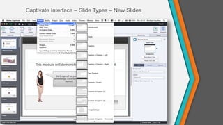 Captivate Interface – Slide Types – New Slides
 