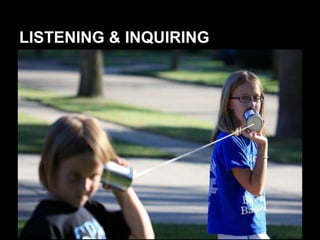 LISTENING & INQUIRING
 