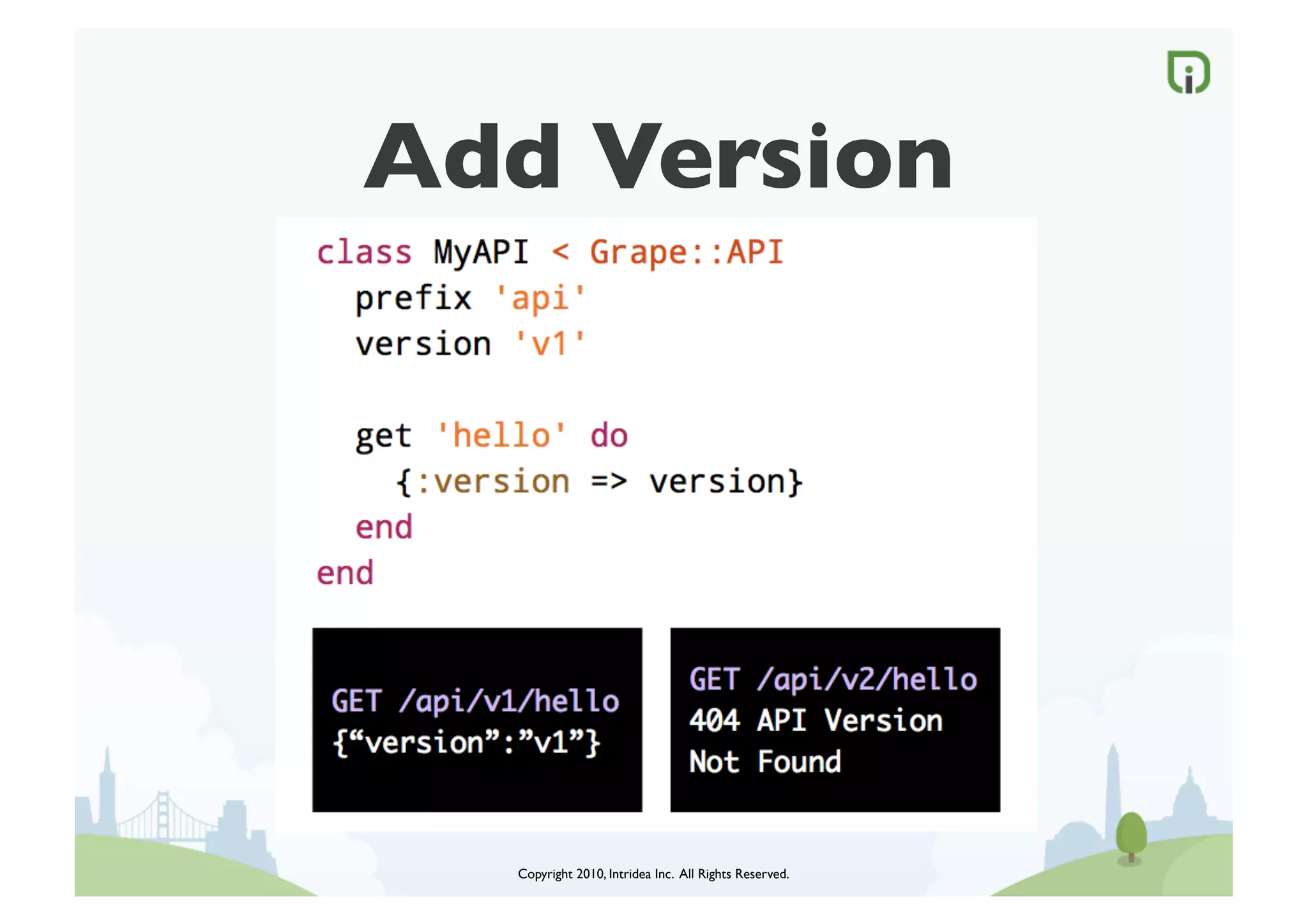 Add Version




   Copyright 2010, Intridea Inc. All Rights Reserved.	

 