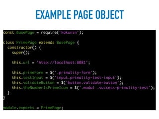 EXAMPLE PAGE OBJECT
 
