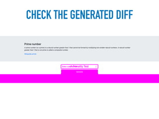 CHECK THE GENERATED DIFF
 