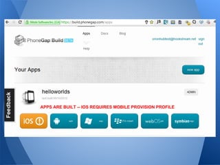 Rapid App Development for PhoneGap