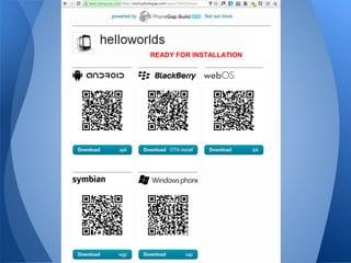 Rapid App Development for PhoneGap