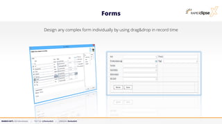 MARKUS KETT, CEO MicroStream | TWITTER: @MarkusKett | LINKEDIN: MarkusKett
Forms
Design any complex form individually by using drag&drop in record time
 