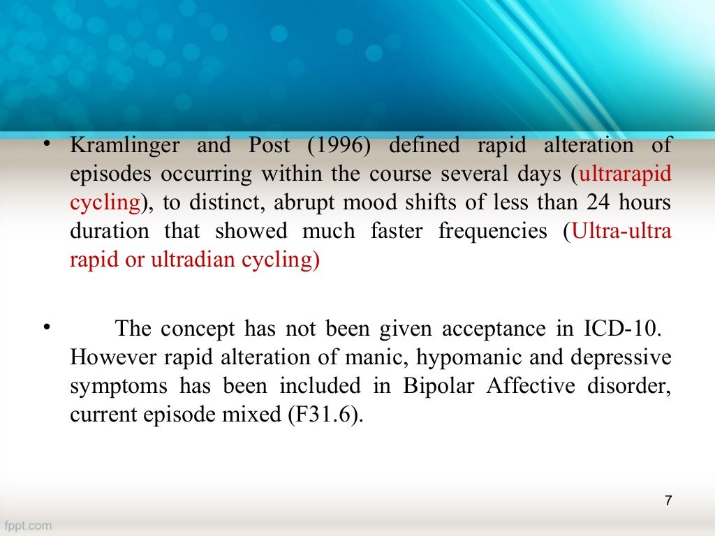 Rapid cycling bipolar disorder