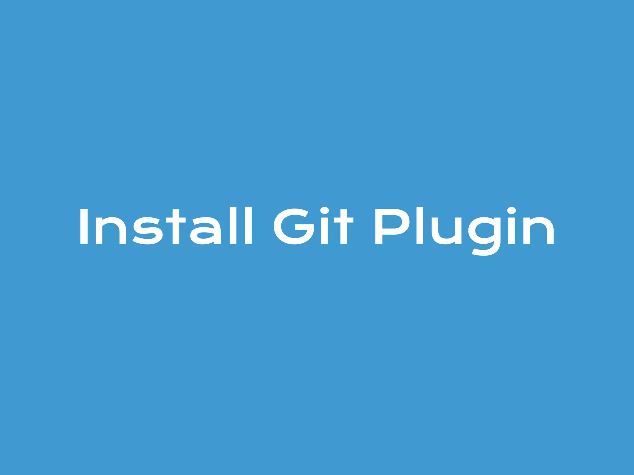 Install Git Plugin