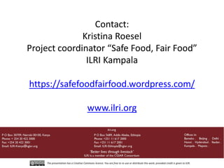 Rapid integrated assessment of food safety and nutrition: Context