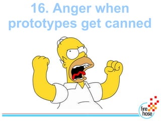 16. Anger when
prototypes get canned
 