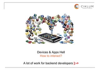 Rapid java backend and api development for mobile devices | PPT
