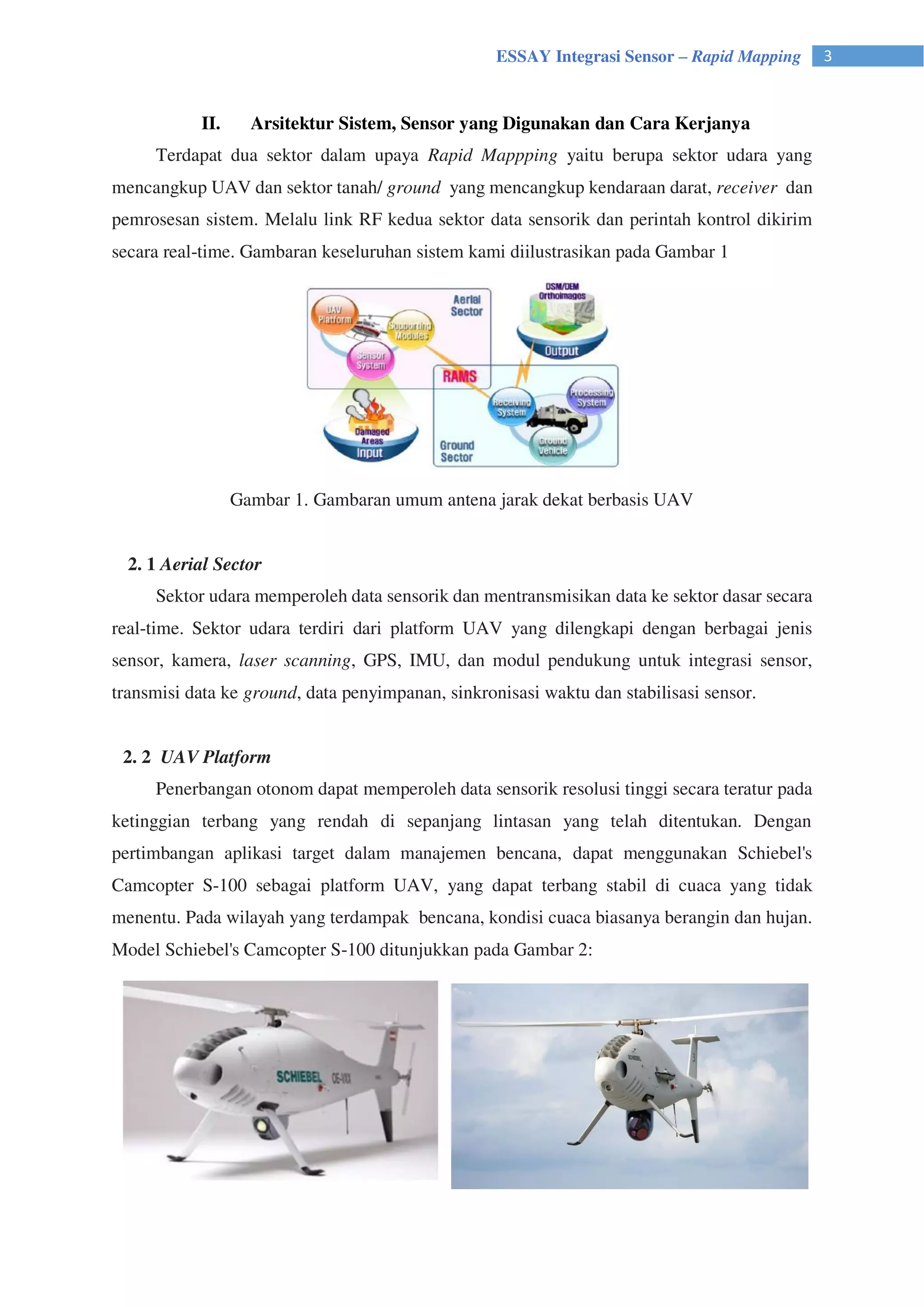 Integrasi Sensor - Rapid Mapping Using UAV (Unmanned Aerial Vehicle) | PDF