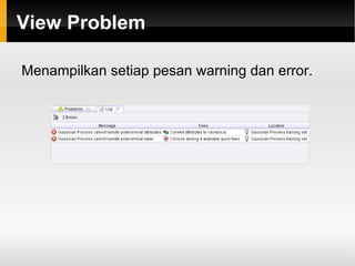 Terminologi Dasar Data dan metadata Data menyebutkan obyek-obyek dari sebuah konsep. Ditunjukkan sebagai baris dari tabel. Metadata menggambarkan karakteristik dari konsep tersebut. Ditunjukkan sebagai kolom dari tabel. Modelling Penggunaan metoda data mining terhadap data. 