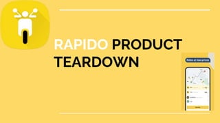 RAPIDO PRODUCT
TEARDOWN
 