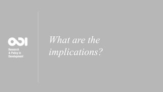 What are the
implications?
 