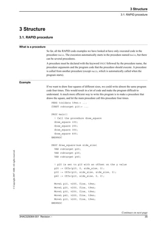 Example Rapid Code Rapid programmering start | PDF