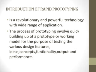Rapid prototyping | PPTX