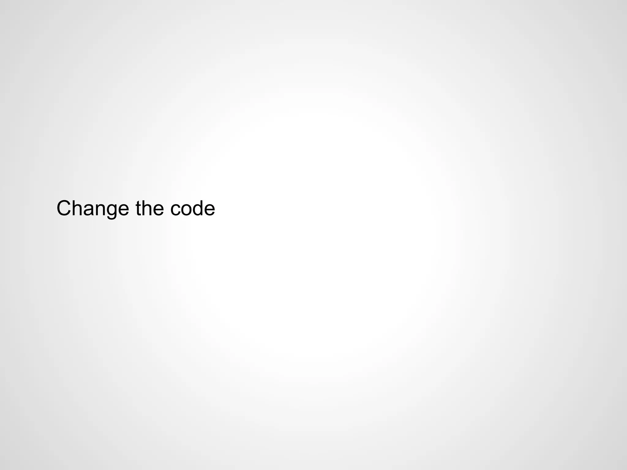 Change the code
 