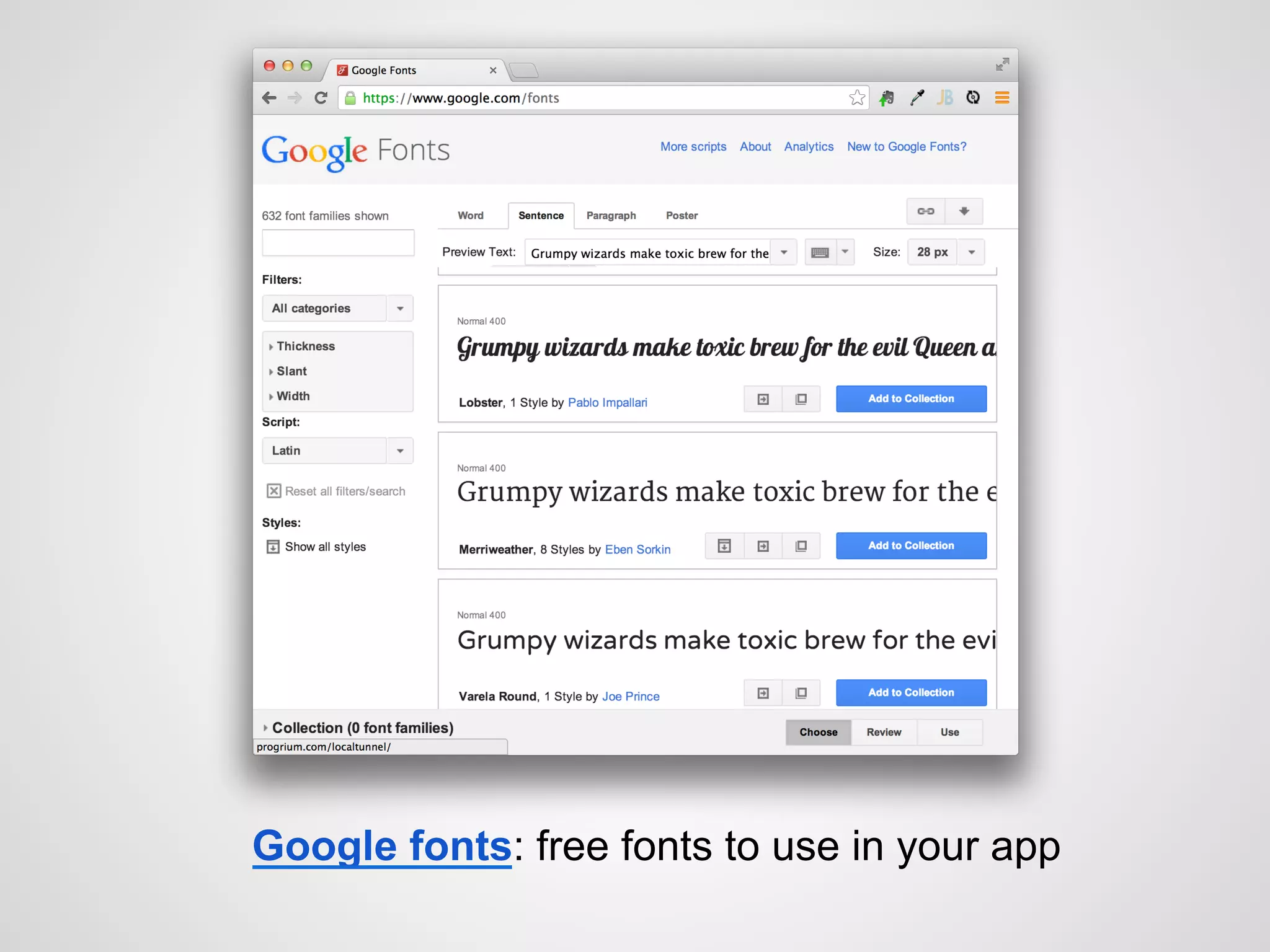 Google fonts: free fonts to use in your app
 
