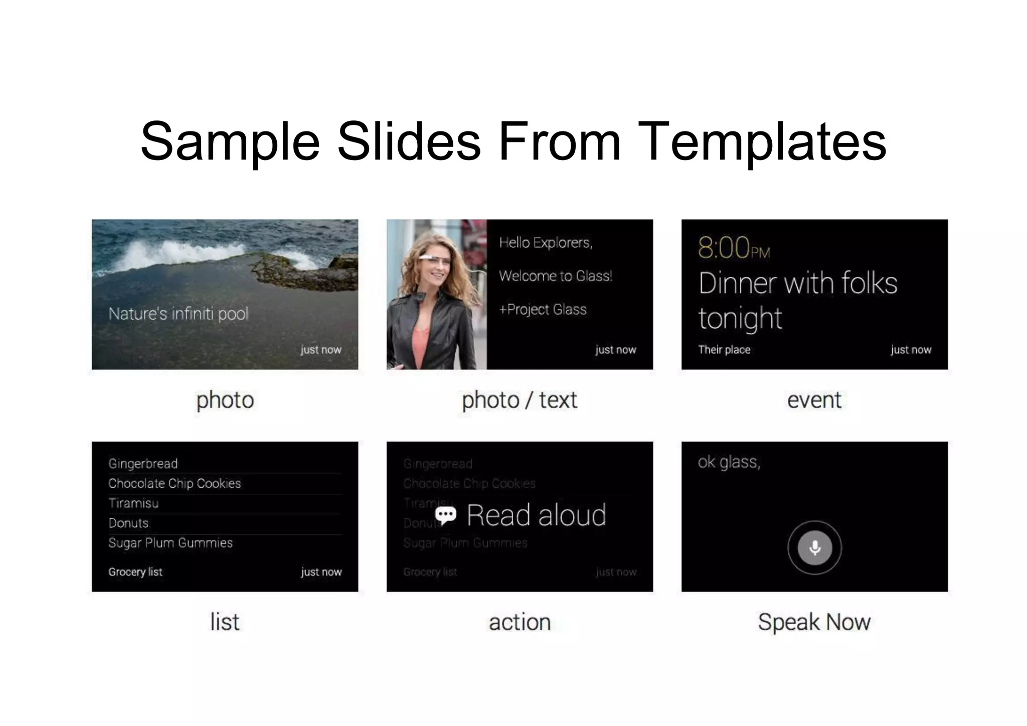 Sample Slides From Templates
 
