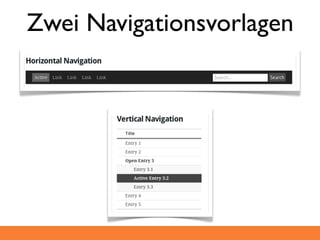 Zwei Navigationsvorlagen
 