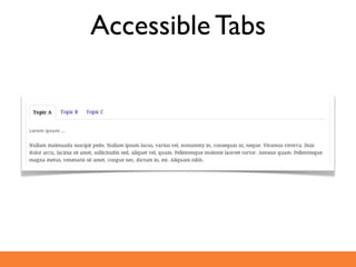 Accessible Tabs
 