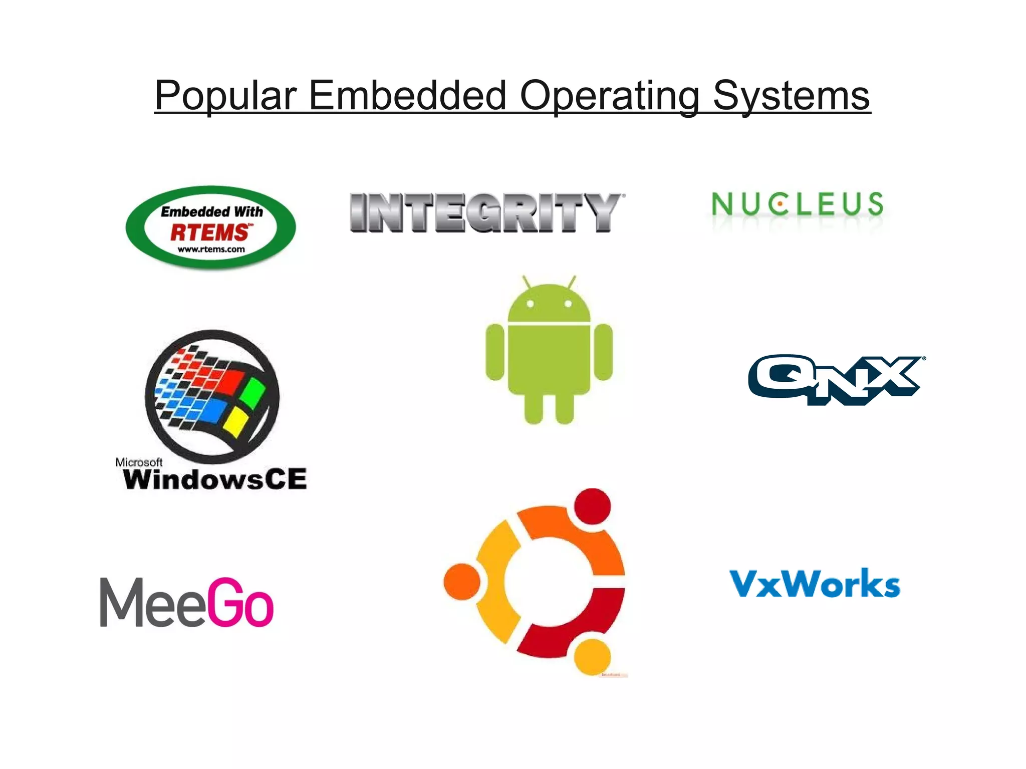 Popular Embedded Operating Systems
 