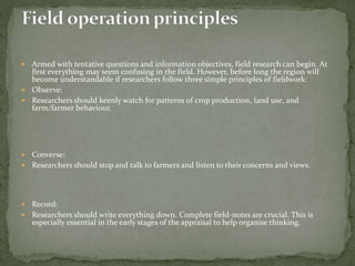 Rapid rural appraisal A Presentation By Mr Allah Dad khan | PPTX
