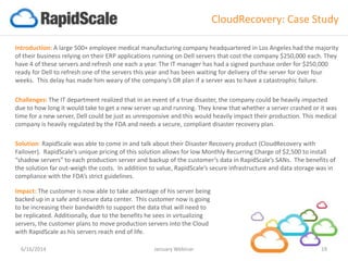 Development Environment
Windows
2008 Ent 64-
bit
VMWare
MS IIS 7
MS SQL
2008/2013
Windows
2008 Ent 64-
bit
OS
APP
Hypervisor
Storage
4/9/2015 CloudTraining 19
Firewall
RapidScale Difference:
Cisco UCS Blades B200 M3 running Intel E-5
Cisco Nexus switching
Cisco ASR 10 Gb Routers
VMWare ESX
V-Center Controller
V Cloud Director 5.1 & V Sphere 5.1
CPU
“Central Process Unit” The processor, the brains of the
computer, where most of the calculations take place
CORE
Refer to the actual processing units within the CPU
Common Terms:
RAM
“Random Access Memory” High speed storage linked
directly to CPU
CloudServer
 