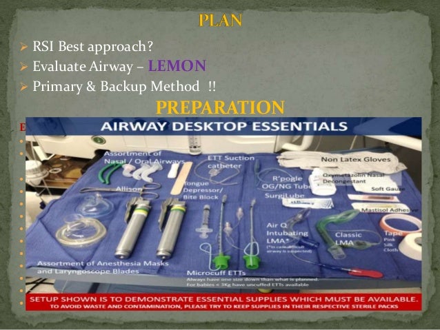 Rapid sequence intubation