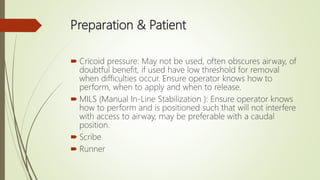 Rapid sequence intubation