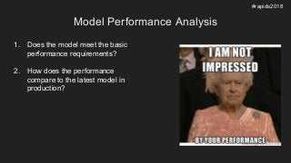 Model Performance Analysis
1. Does the model meet the basic
performance requirements?
2. How does the performance
compare ...
