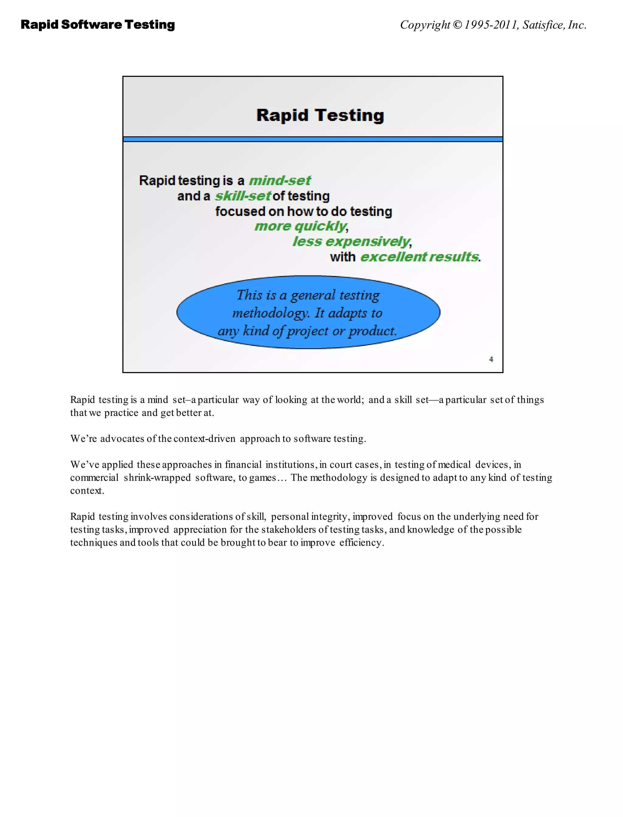 Rapid software testing | PDF