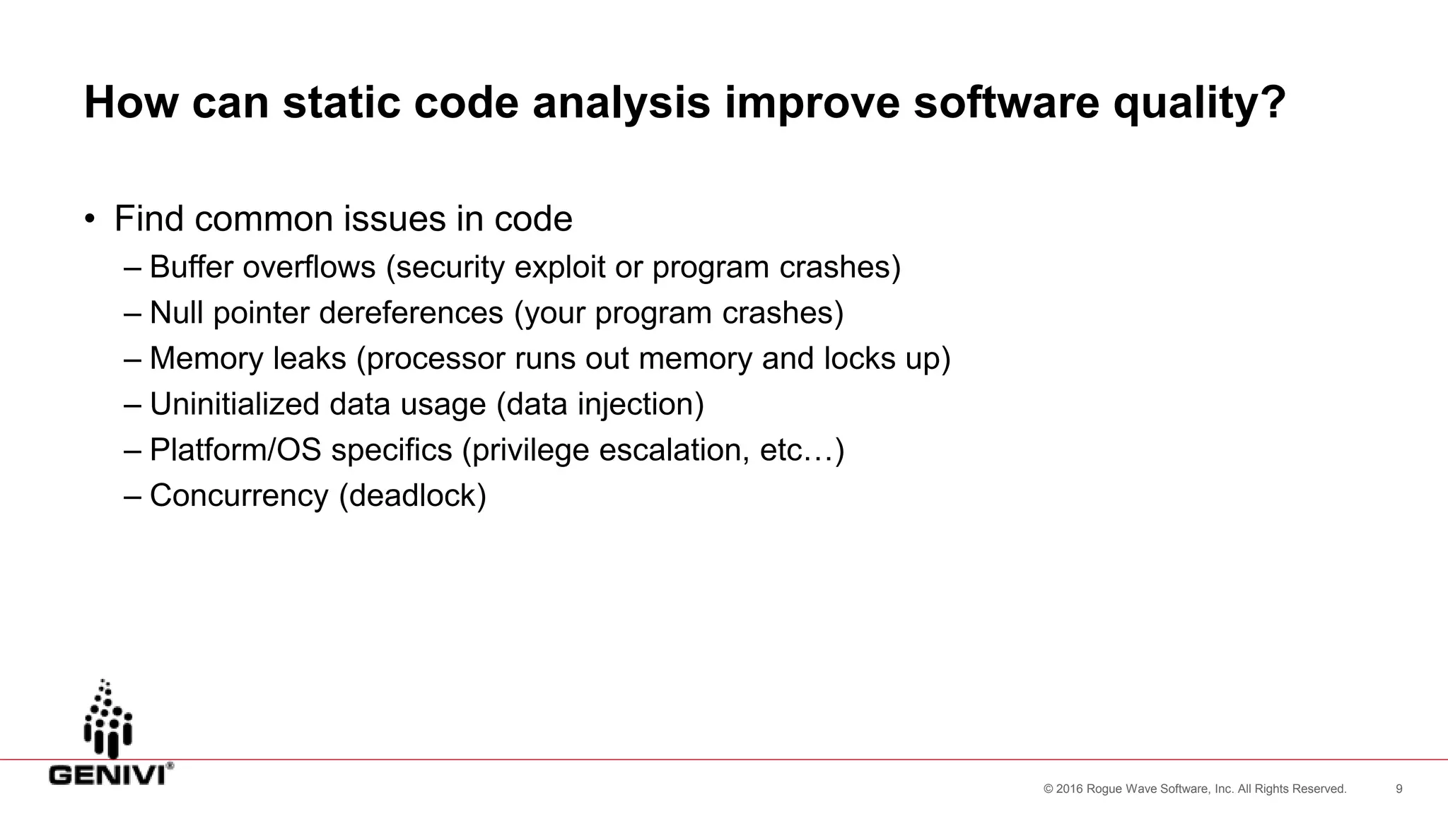 Rapid software testing and conformance with static code analysis | PPTX