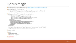 Based on previous work with Thai language: https://github.com/arafalov/solr-thai-test
Needs ICU libraries in solrconfig.xml
 <lib path="../../../contrib/analysis-extras/lucene-libs/lucene-analyzers-icu-7.3.0.jar" />
<lib path="../../../contrib/analysis-extras/lib/icu4j-59.1.jar" />
Field, type, and copyField definition in managed-schema:
<fieldType name="text_ru_en" class="solr.TextField">
<analyzer type="index">
<tokenizer class="solr.ICUTokenizerFactory"/>
<filter class="solr.ICUTransformFilterFactory" id="ru-en" />
<filter class="solr.BeiderMorseFilterFactory" />
</analyzer>
<analyzer type="query">
<tokenizer class="solr.StandardTokenizerFactory" />
<filter class="solr.LowerCaseFilterFactory" />
<filter class="solr.BeiderMorseFilterFactory" />
</analyzer>
</fieldType>
<field name="GivenName_ruen" type="text_ru_en" indexed="true" stored="false"/>
<copyField source="GivenName" dest="GivenName_ruen"/>
Reload, reindex
Search
 GivenName:Zahar
 GivenName_ruen:Zahar
And BOOM!
Bonus magic
Slide 27
 