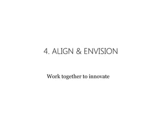4. ALIGN & ENVISION
Work together to innovate
 