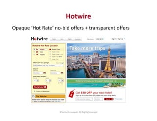 Hotwire 
Opaque ‘Hot Rate’ no-bid offers + transparent offers 
©Stefan Krasowski, All Rights Reserved 
 