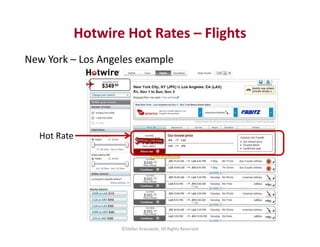 Hotwire Hot Rates – Flights 
New York – Los Angeles example 
©Stefan Krasowski, All Rights Reserved 
Hot Rate 
 