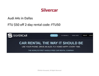 Audi A4s in Dallas
FTU $50 off 2-day rental code: FTU50
Silvercar
©Stefan Krasowski, All Rights Reserved
 